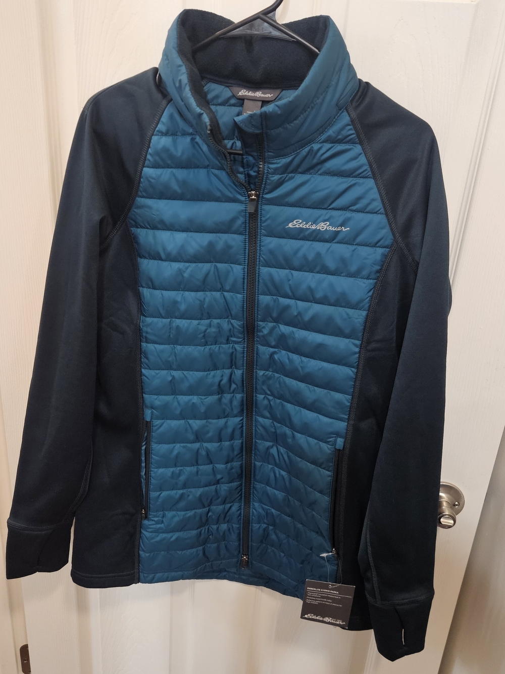 Eddie Bauer Women's Teal Quilted Hybrid Jacket NWT